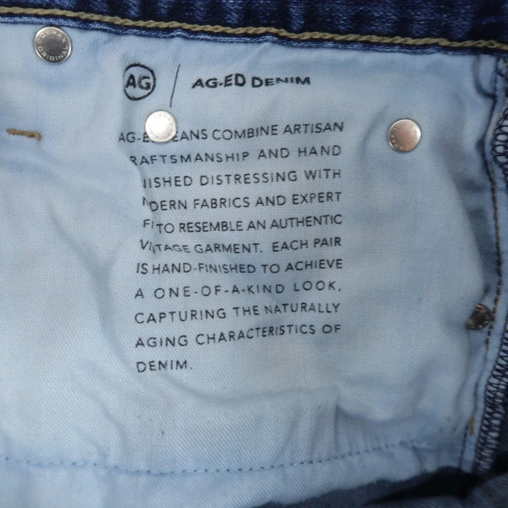 AG Adriano Goldschmied Ex-Boyfriend Jeans Womens 29R Blue Slouchy Slim Aged - Picture 12 of 12